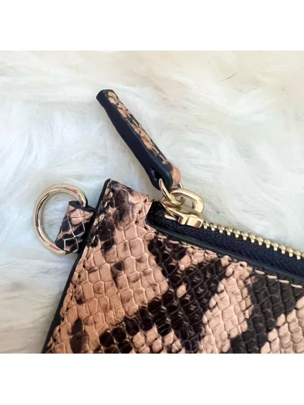 New! THEORY Snakeskin Clutch Pouch Bag